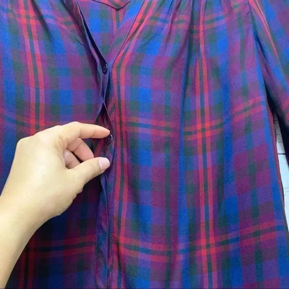 Cabi Caroling Shirt Button Front Check Plaid # 4070 - Picture 5 of 12